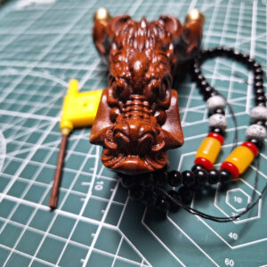 ná cao su gỗ cẩm lai điêu khắc rồng